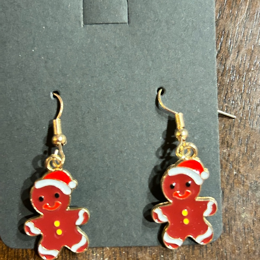 Festive Gingerbread Man Earrings